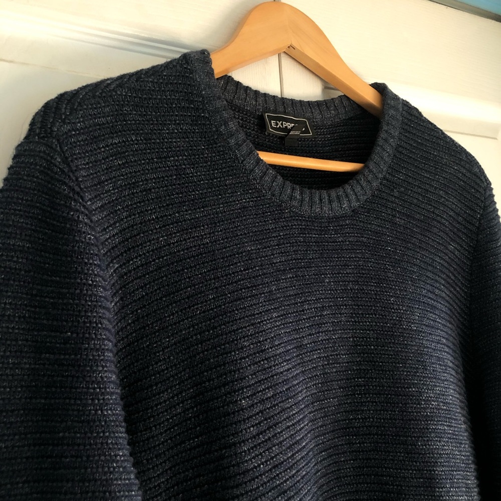 Express heavy cotton sweater - Navy